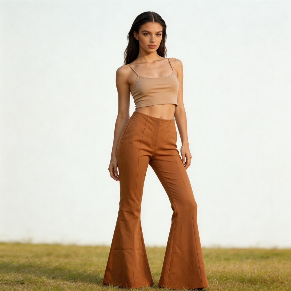Forever 21 Deadstock NWT Bell Bottom Pants • Side Slit Hem • Size Medium